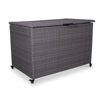 Charcoal Weave 510L Cushion Storage Box with Gas Lift