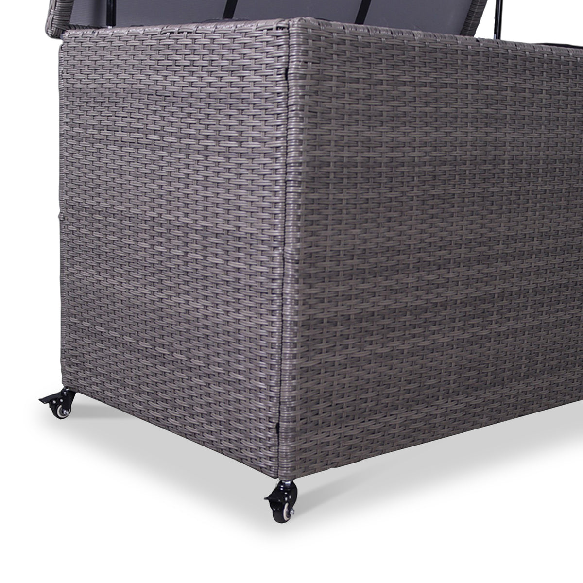 Charcoal Weave KD Cushion Storage Box 510L from Roseland Furniture