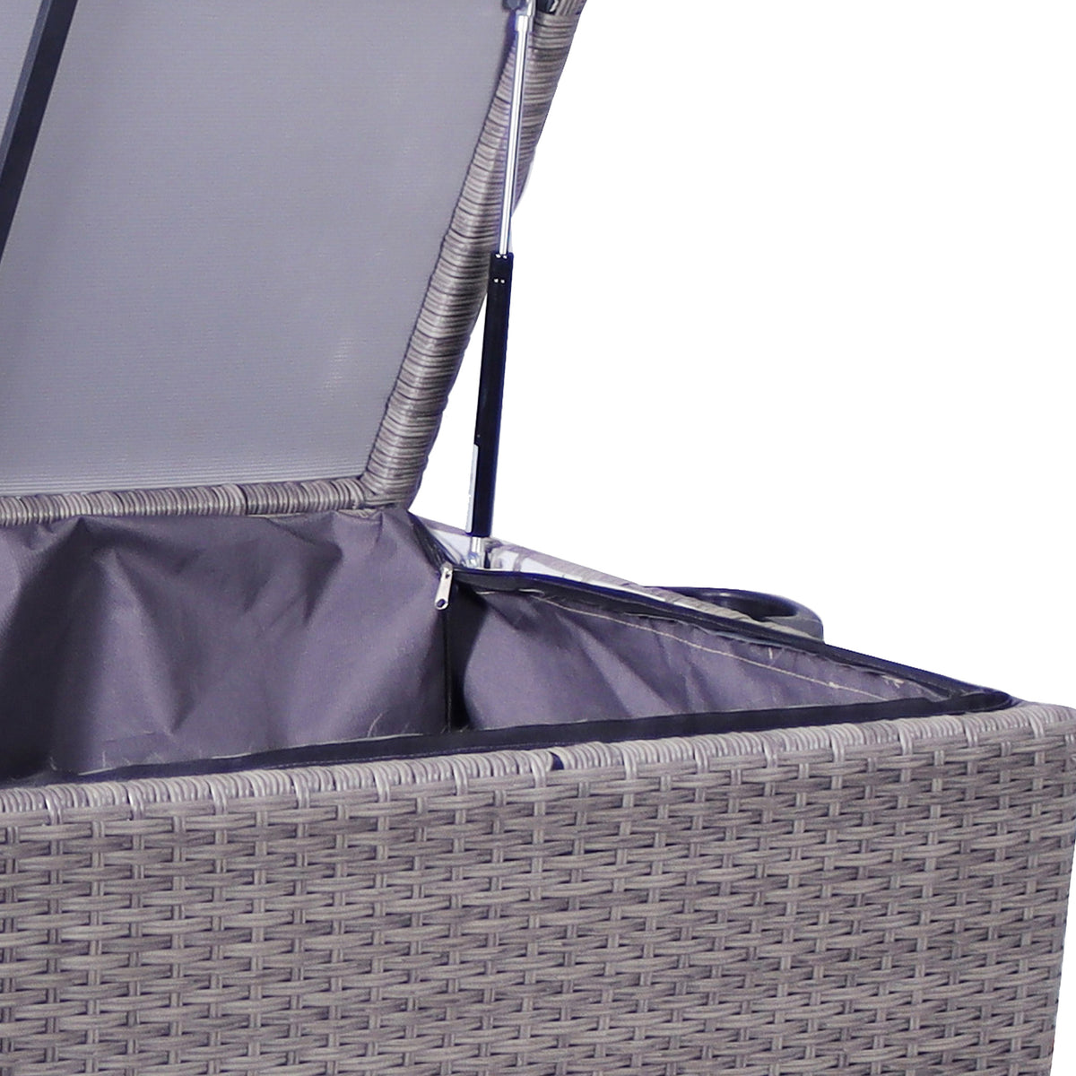 Charcoal Weave KD Cushion Storage Box 510L from Roseland Furniture