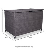 Charcoal Weave KD Cushion Storage Box 510L from Roseland Furniture