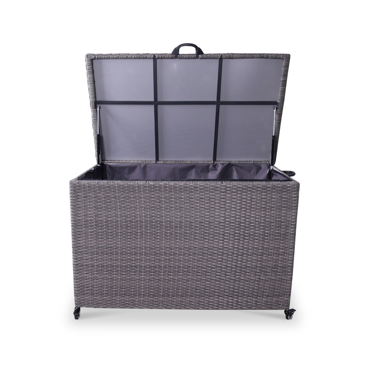 Charcoal Weave KD Cushion Storage Box 510L from Roseland Furniture