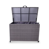 Charcoal Weave KD Cushion Storage Box 510L from Roseland Furniture