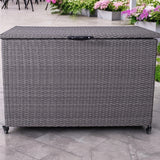 Charcoal Weave KD Cushion Storage Box 510L from Roseland Furniture