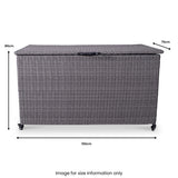 Charcoal Weave KD Cushion Storage Box 645L   from Roseland Furniture