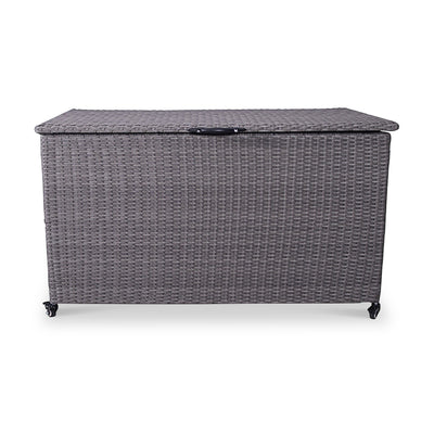 Charcoal Weave 645L Cushion Storage Box with Gas Lift