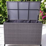 Charcoal Weave KD Cushion Storage Box 645L from Roseland Furniture