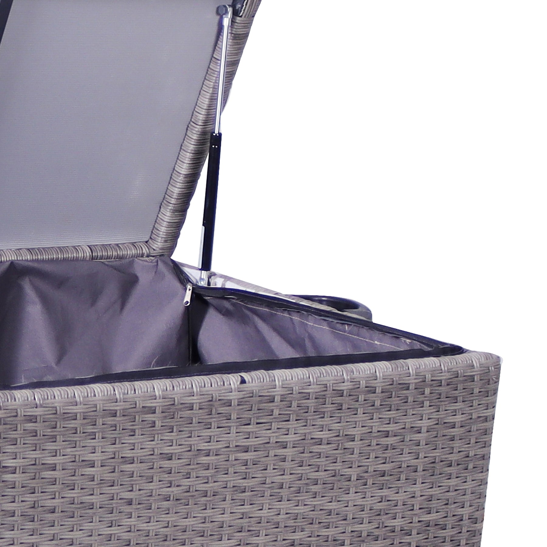 Charcoal Weave KD Cushion Storage Box 826L from Roseland Furniture