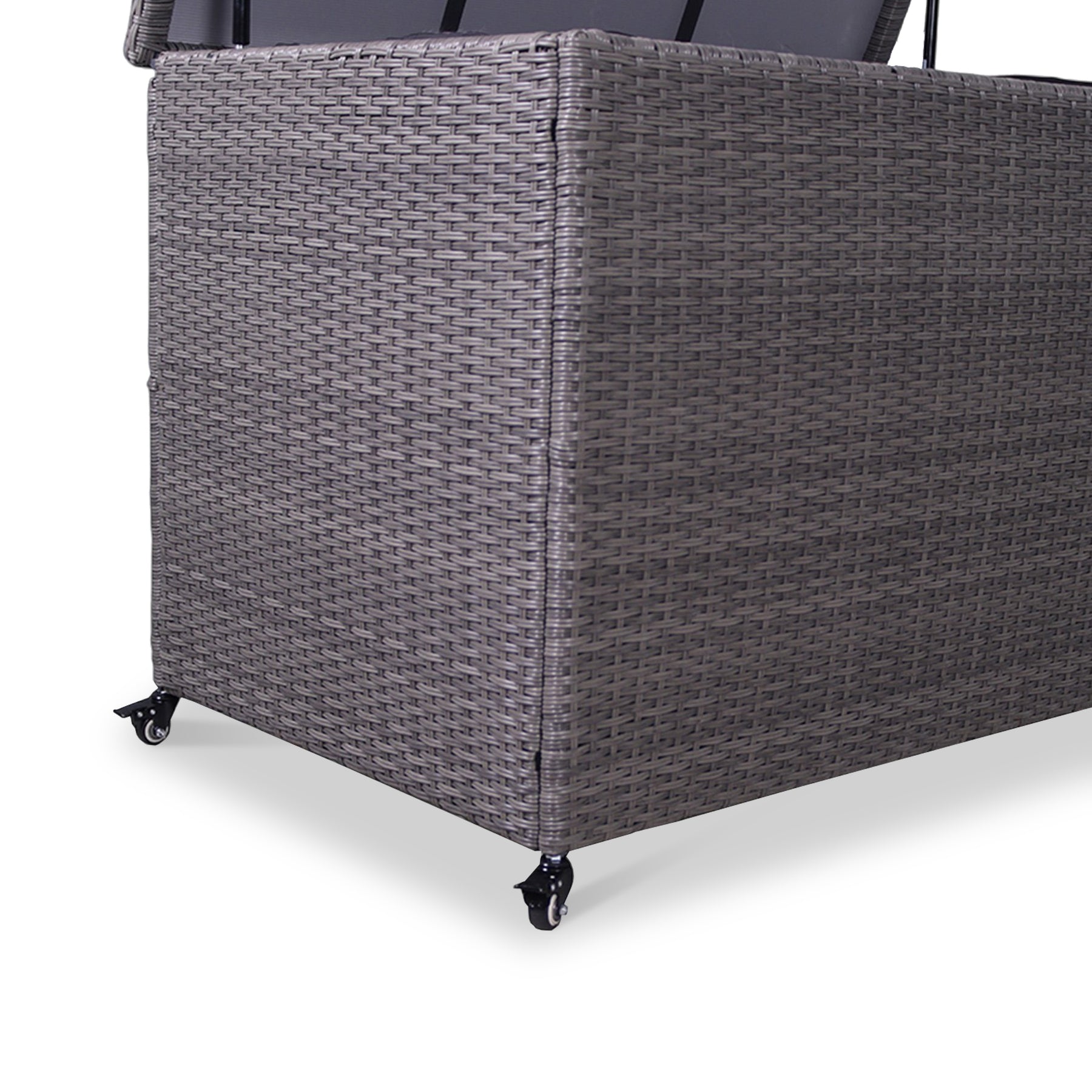 Charcoal Weave KD Cushion Storage Box 826L from Roseland Furniture