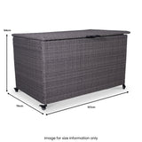 Charcoal Weave KD Cushion Storage Box 826L from Roseland Furniture
