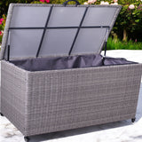 Charcoal Weave KD Cushion Storage Box 826L from Roseland Furniture