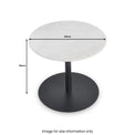 Cairns Marble Top Lamp Table dimensions