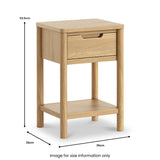 Carnon Oak Lamp Table from Roseland Furniture