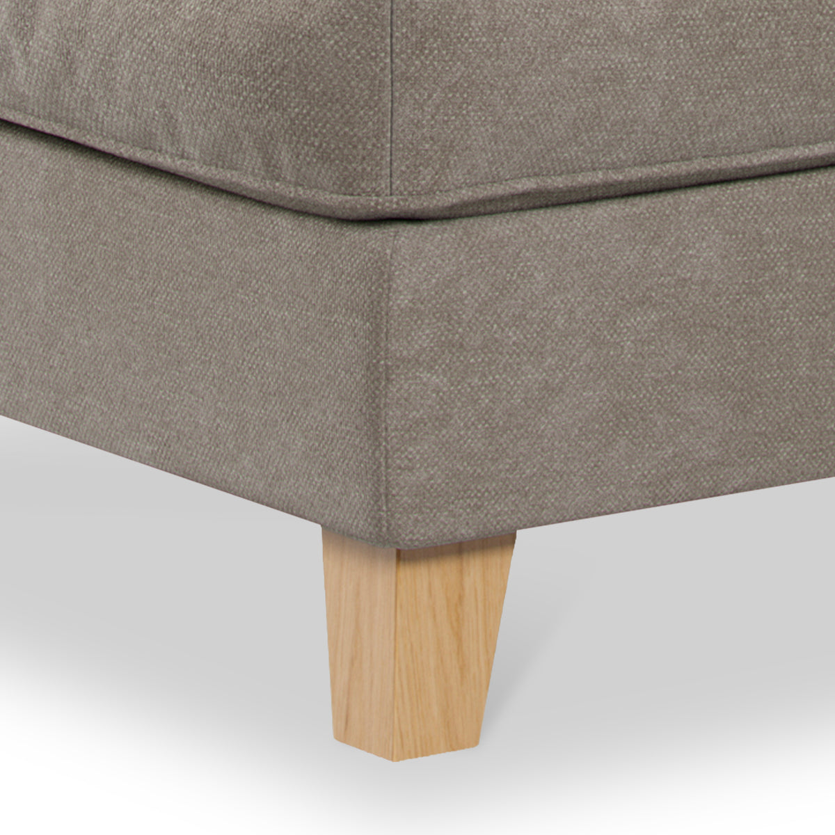 Claridge Footstool Beige Close Up from Roseland Furniture