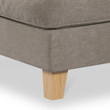 Claridge Footstool Beige Close Up from Roseland Furniture