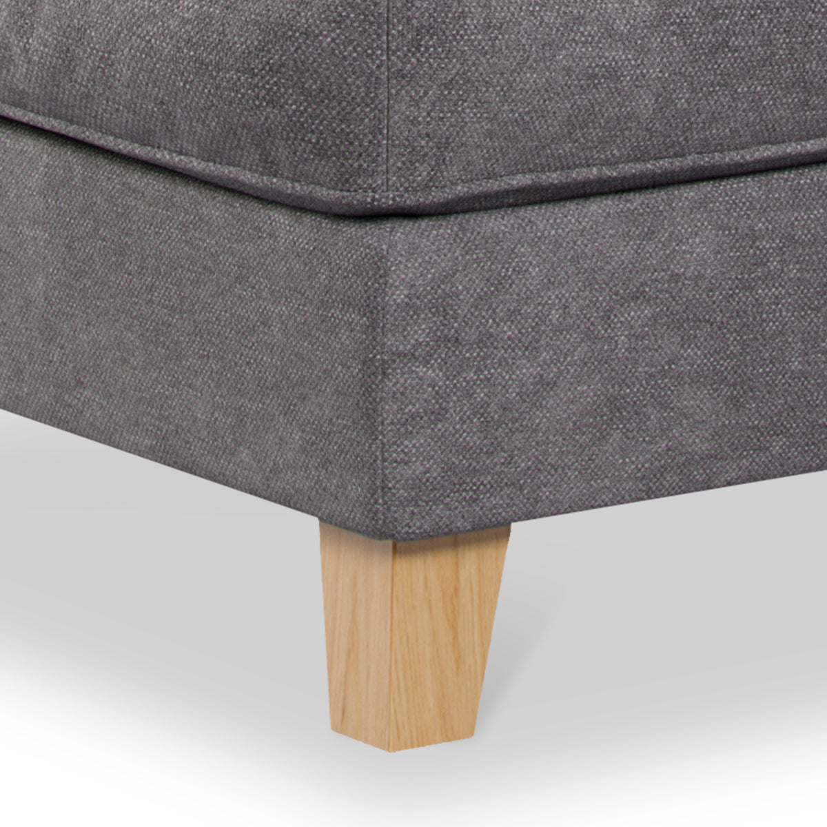 Claridge Footstool Heather Close Up from Roseland Furniture
