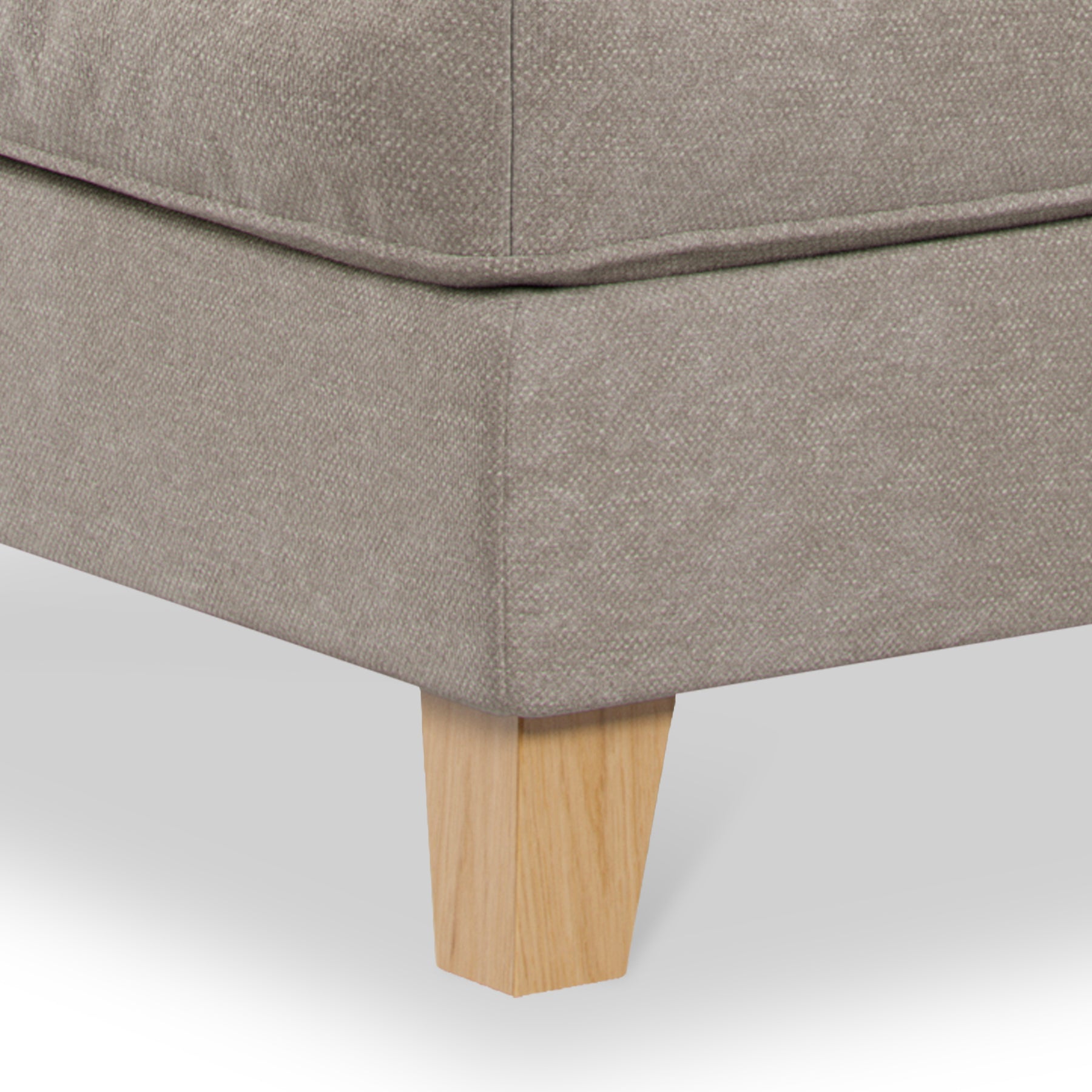 Claridge Footstool Linen Close Up from Roseland Furniture