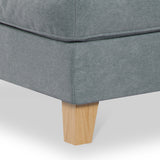 Claridge Footstool Steel Close Up from Roseland Furniture