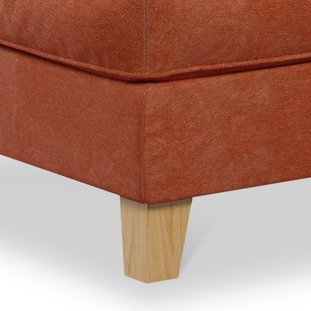 Claridge Footstool Terra Close Up from Roseland Furniture