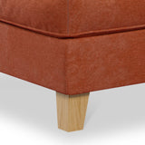 Claridge Footstool Terra Close Up from Roseland Furniture