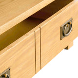 Surrey Oak Coffee Table - Close up of drawer front