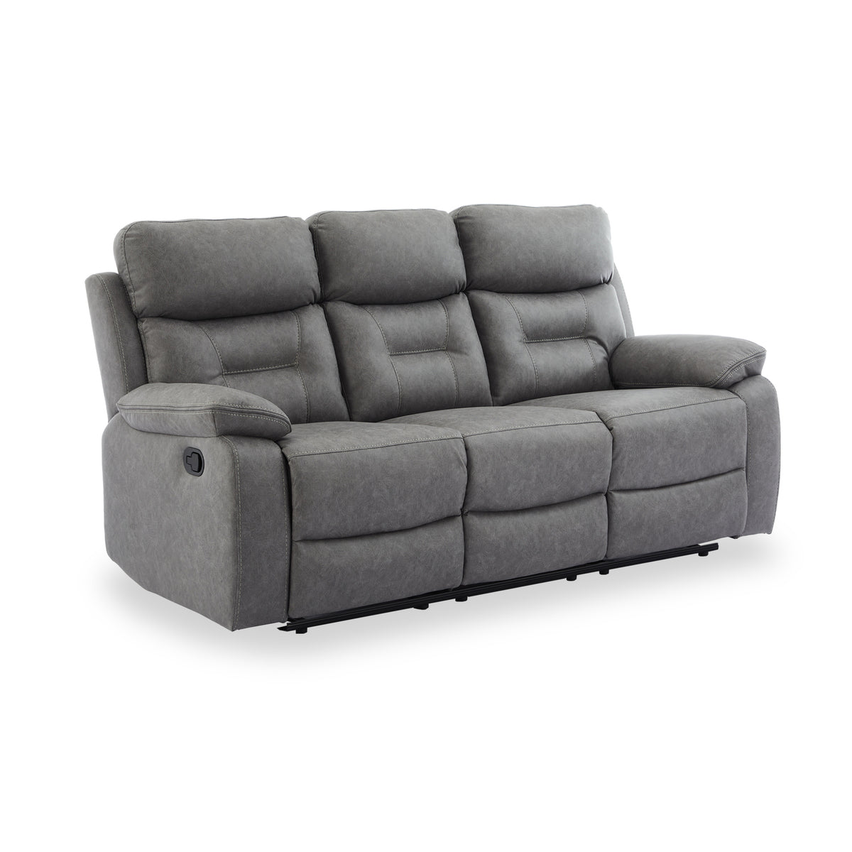 Lewisham Recliner 3 Seater Grey from Roseland Furniture