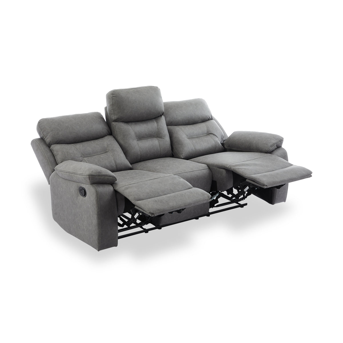 Lewisham Recliner 3 Seater Grey from Roseland Furniture