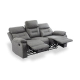 Lewisham Recliner 3 Seater Grey from Roseland Furniture