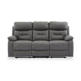 Lewisham Recliner 3 Seater Grey from Roseland Furniture