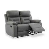 Lewisham Recliner 2 Seater Grey Angle1 from Roseland Furniture