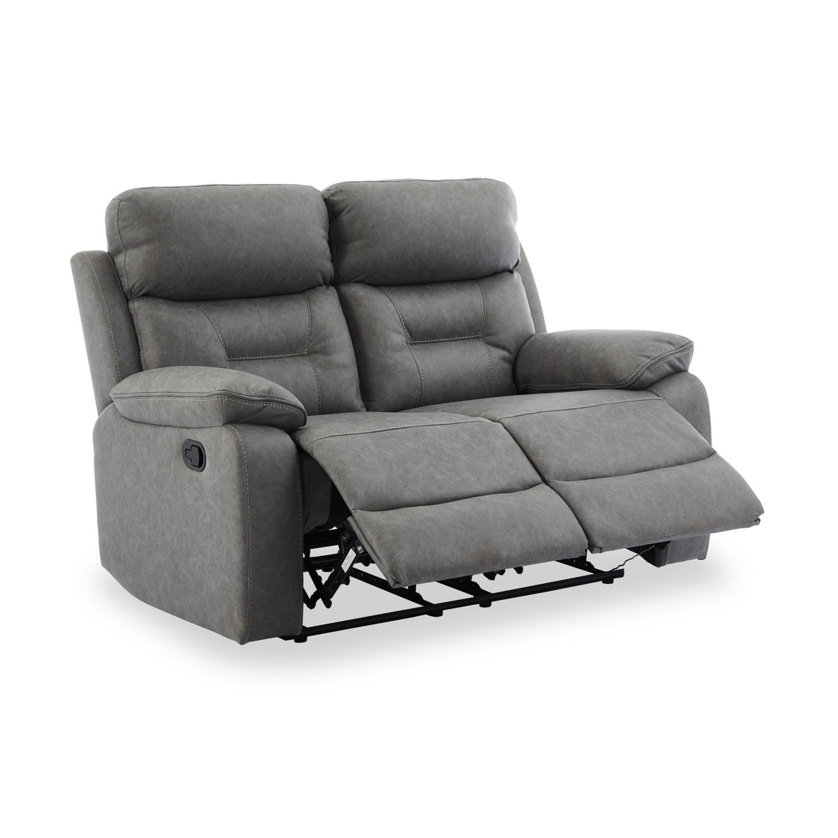 Lewisham Recliner 2 Seater Grey Angle1 from Roseland Furniture