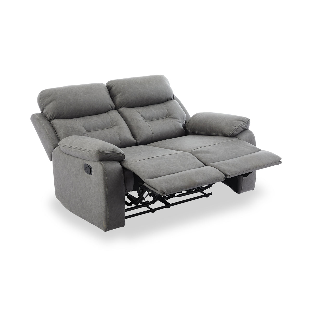 Lewisham Recliner 2 Seater Grey Angle1 from Roseland Furniture