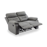 Lewisham Recliner 2 Seater Grey Angle1 from Roseland Furniture