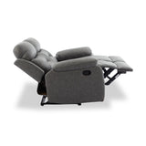 Lewisham Recliner 2 Seater Grey Angle1 from Roseland Furniture