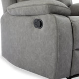 Lewisham Recliner 3 Seater Grey from Roseland Furniture