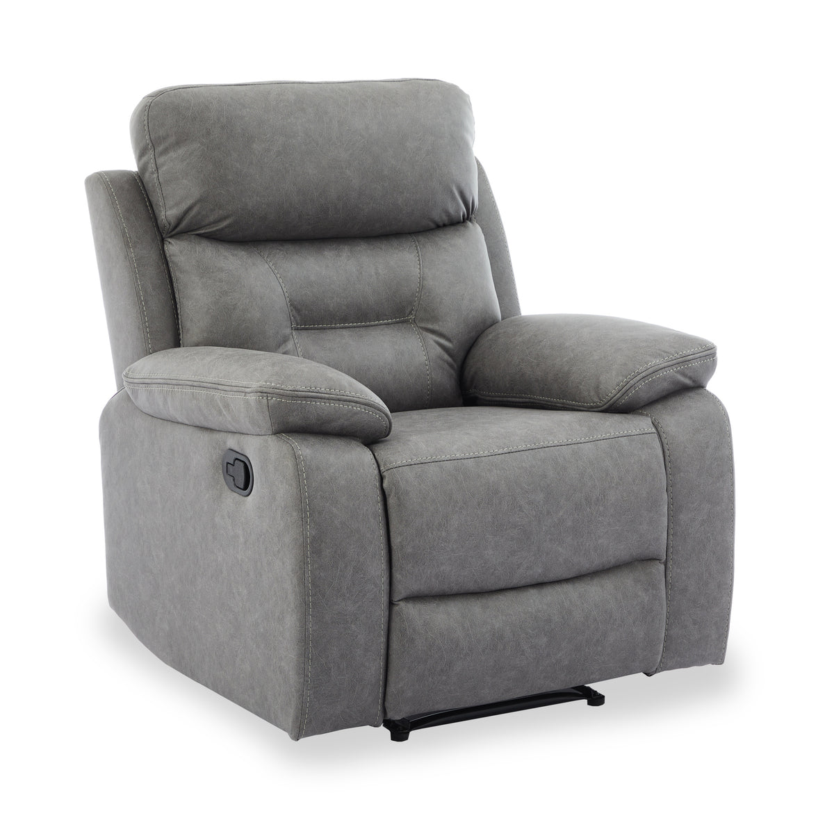 Lewisham Recliner Armchair Grey Angle1 from Roseland Furniture