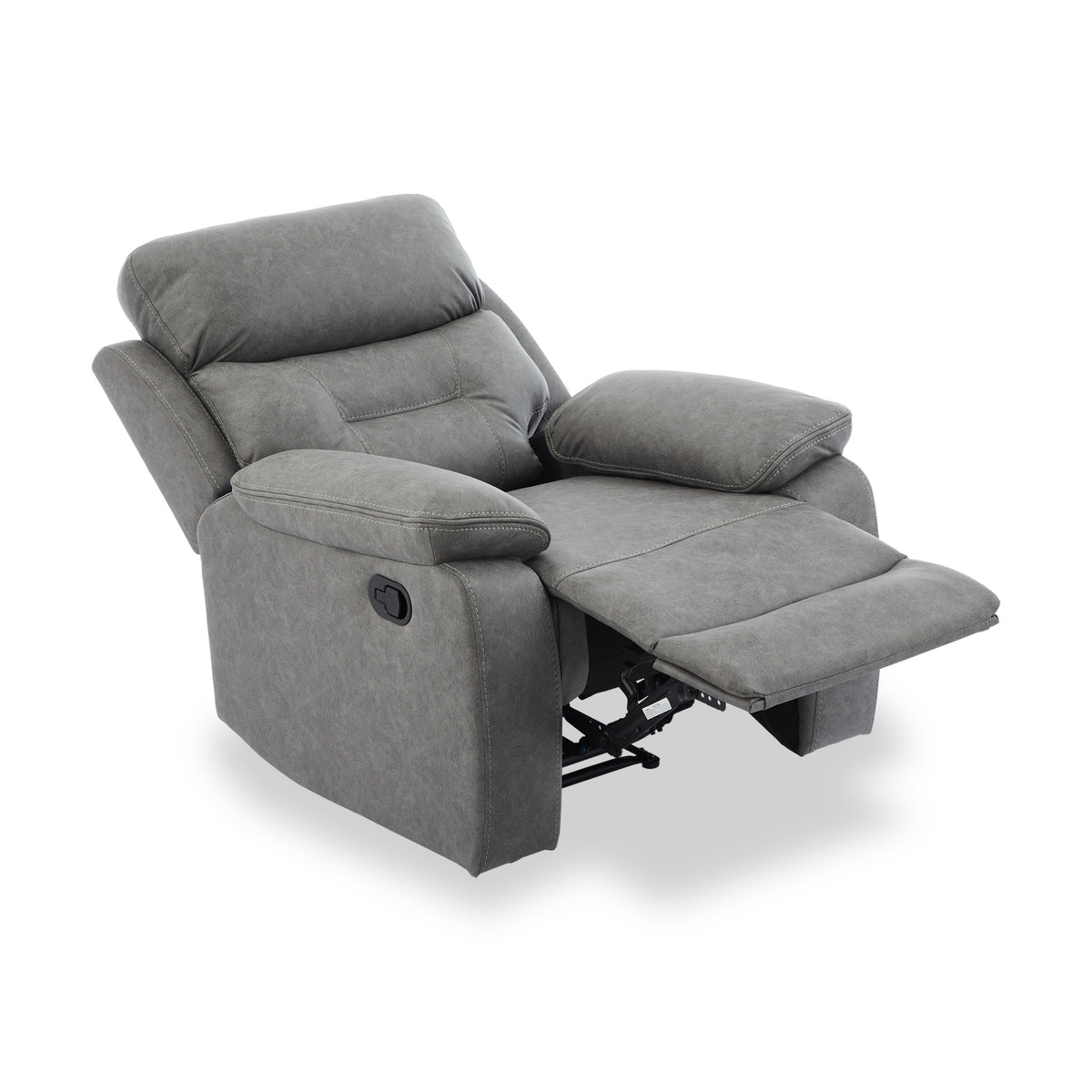 Lewisham Recliner Armchair Grey Angle1 from Roseland Furniture