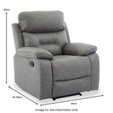 Lewisham Recliner Armchair Grey Angle1 from Roseland Furniture