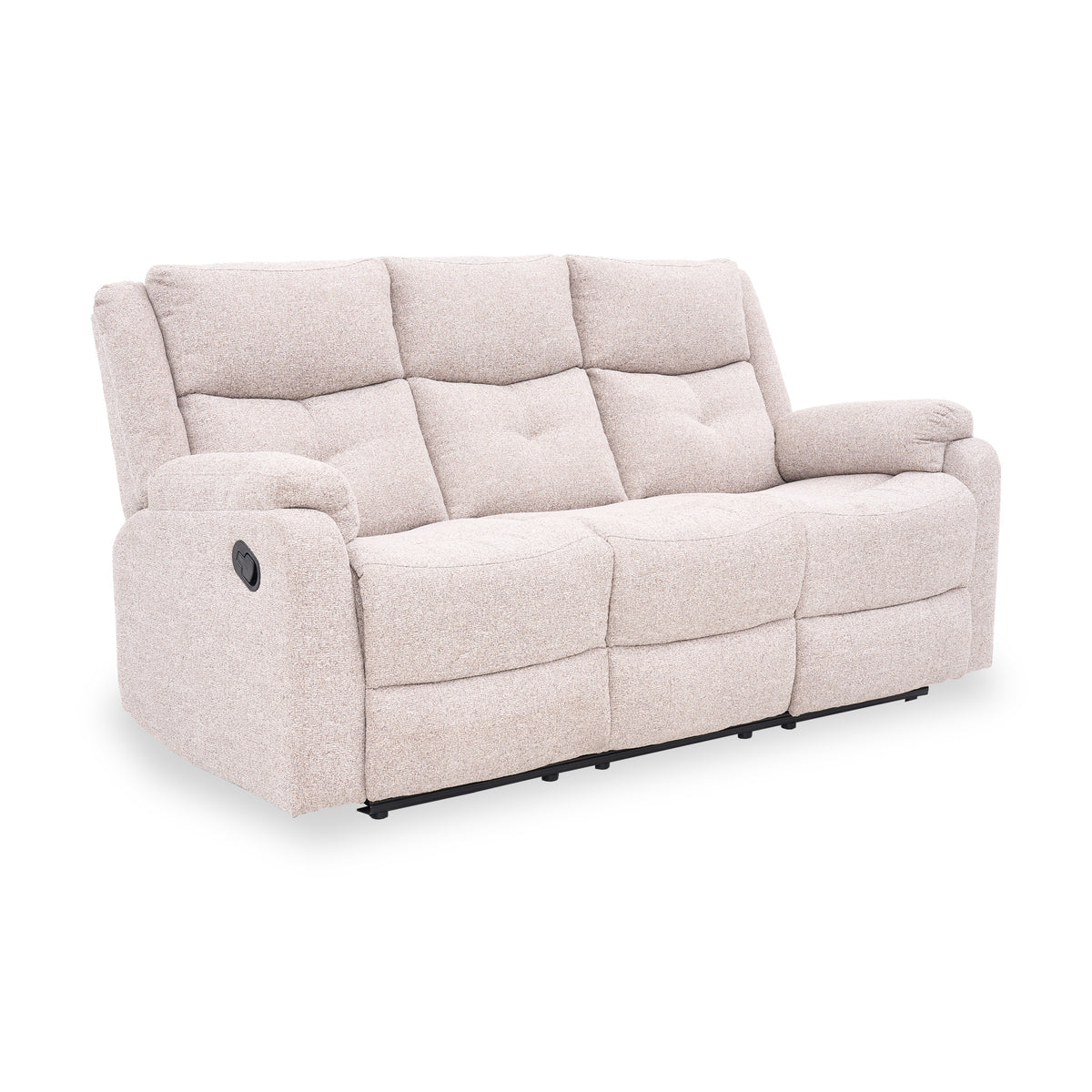 Portland Recliner 3 Seater Natural Angle1 from Roseland Furniture