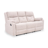 Portland Recliner 3 Seater Natural Angle1 from Roseland Furniture