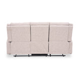 Portland Recliner 3 Seater Natural Angle1 from Roseland Furniture