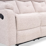 Portland Recliner 3 Seater Natural Angle1 from Roseland Furniture