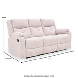 Portland Recliner 3 Seater Natural Angle1 from Roseland Furniture