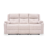 Portland Recliner 3 Seater Natural Angle1 from Roseland Furniture