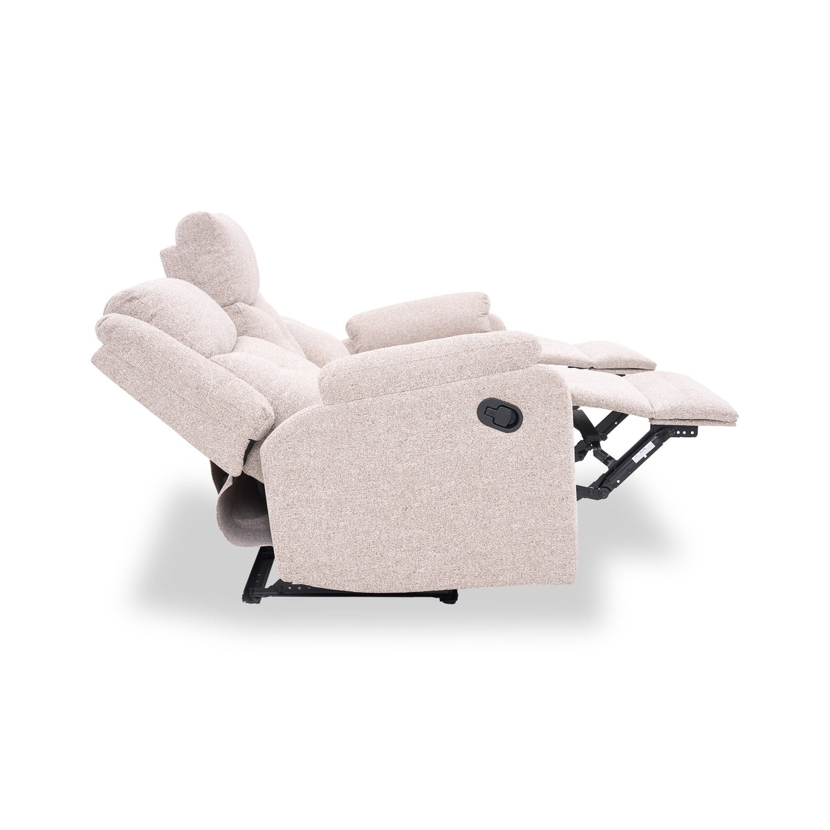 Portland Recliner 3 Seater Natural Angle1 from Roseland Furniture
