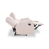 Portland Recliner 3 Seater Natural Angle1 from Roseland Furniture