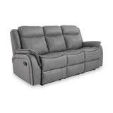 Elstree Recliner 3 Seater Grey Angle1 from Roseland Furniture