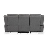 Elstree Recliner 3 Seater Grey Angle1 from Roseland Furniture