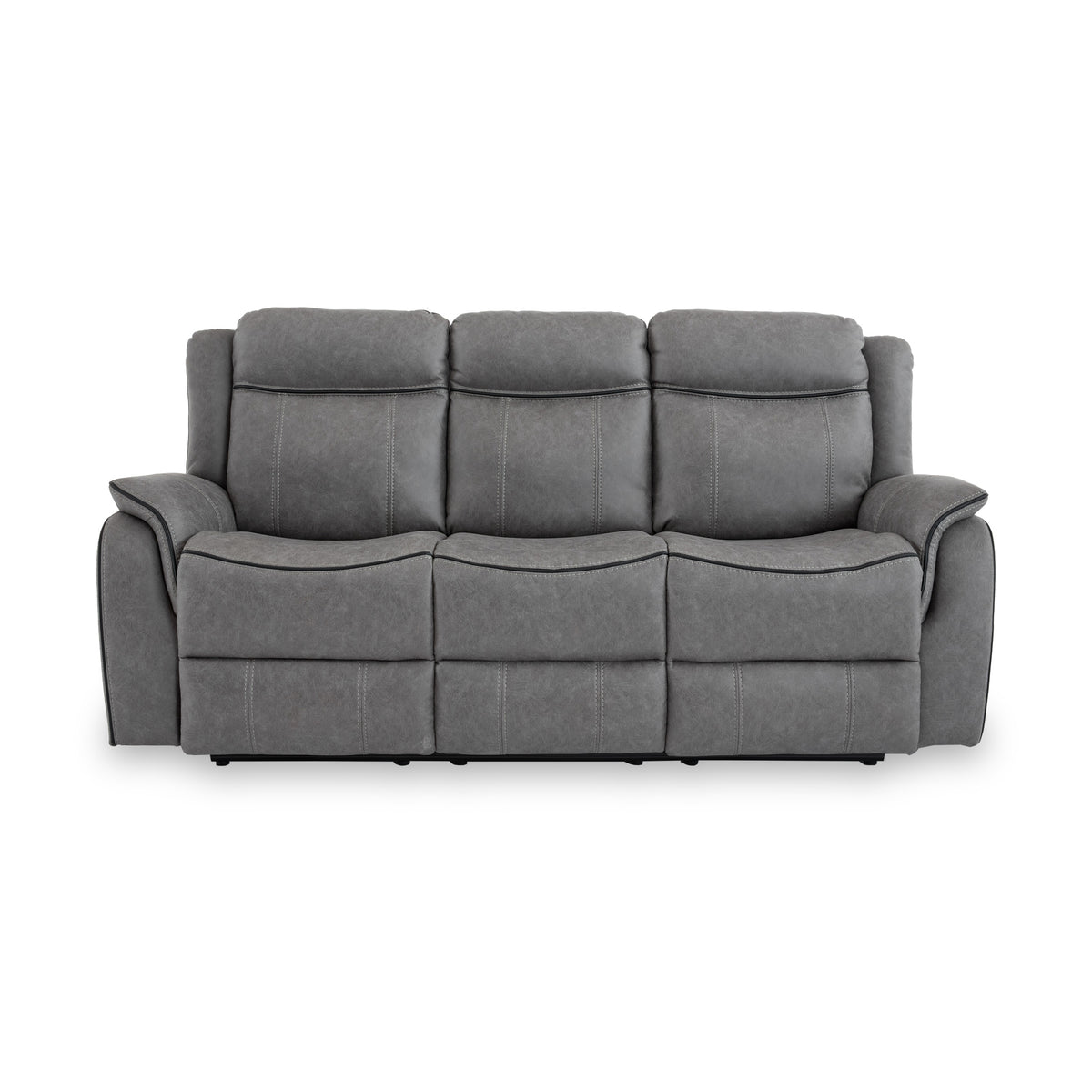 Elstree Recliner 3 Seater Grey Angle1 from Roseland Furniture