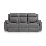 Elstree Recliner 3 Seater Grey Angle1 from Roseland Furniture