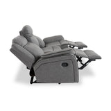 Elstree Recliner 3 Seater Grey Angle1 from Roseland Furniture